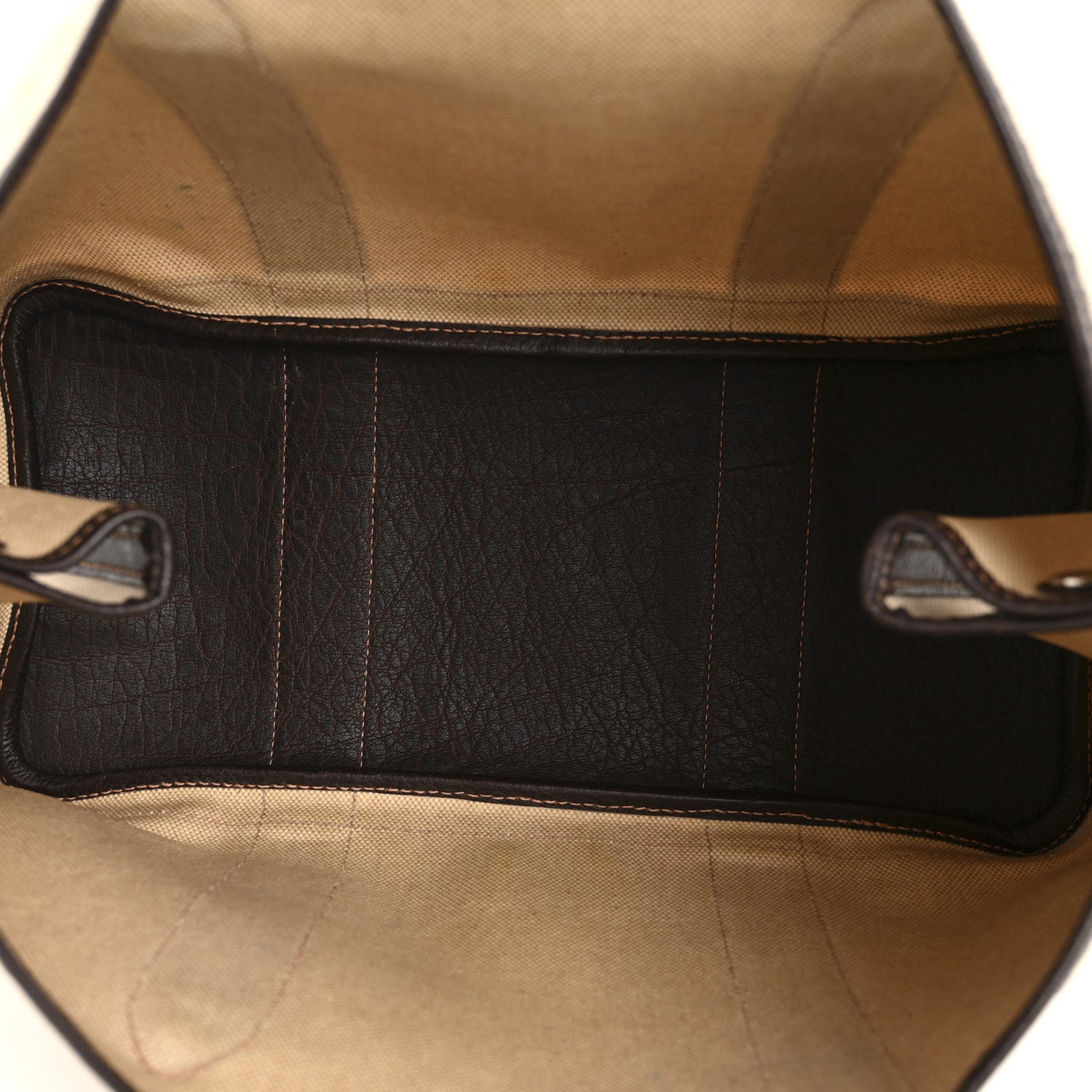 Buffle Skipper Toile Garden Party 36 MM Tote Marron Fonce