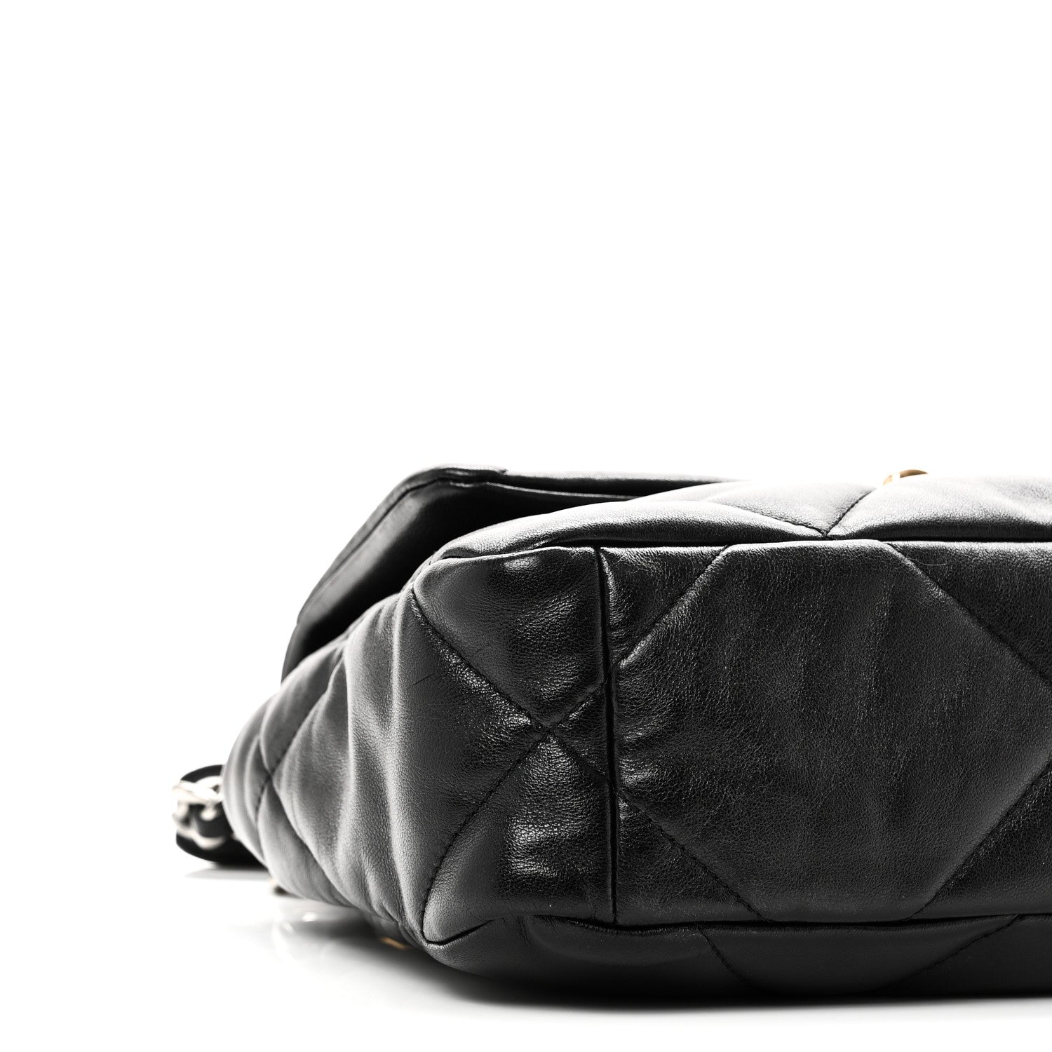 Goatskin Quilted Medium Chanel 19 Flap Black