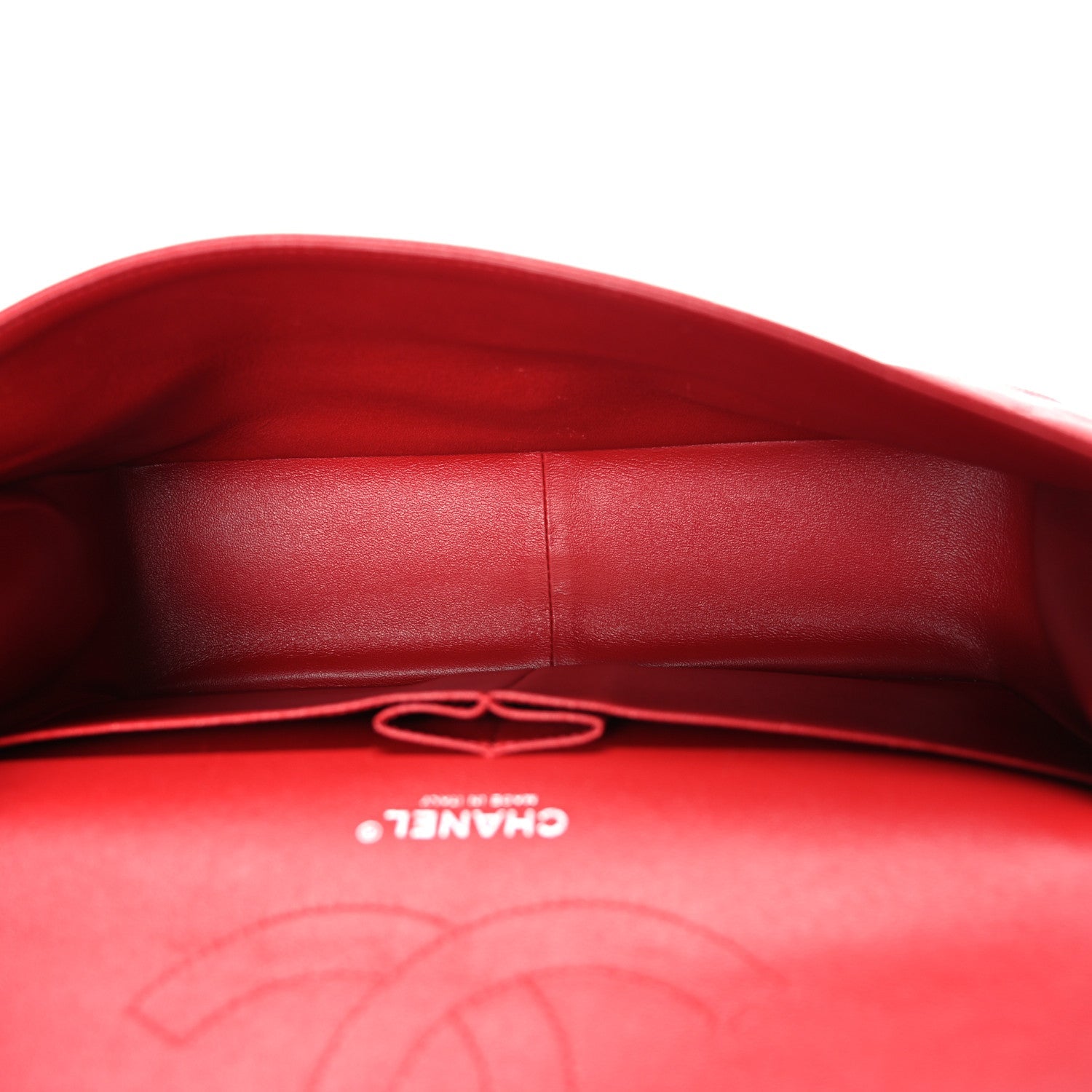 Caviar Quilted Jumbo Double Flap Red