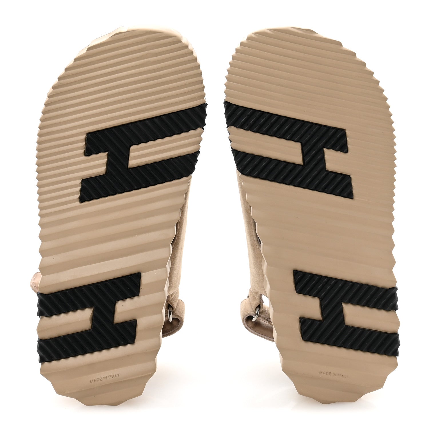 Suede Goatskin Junior Sandals 38 Beige Camel