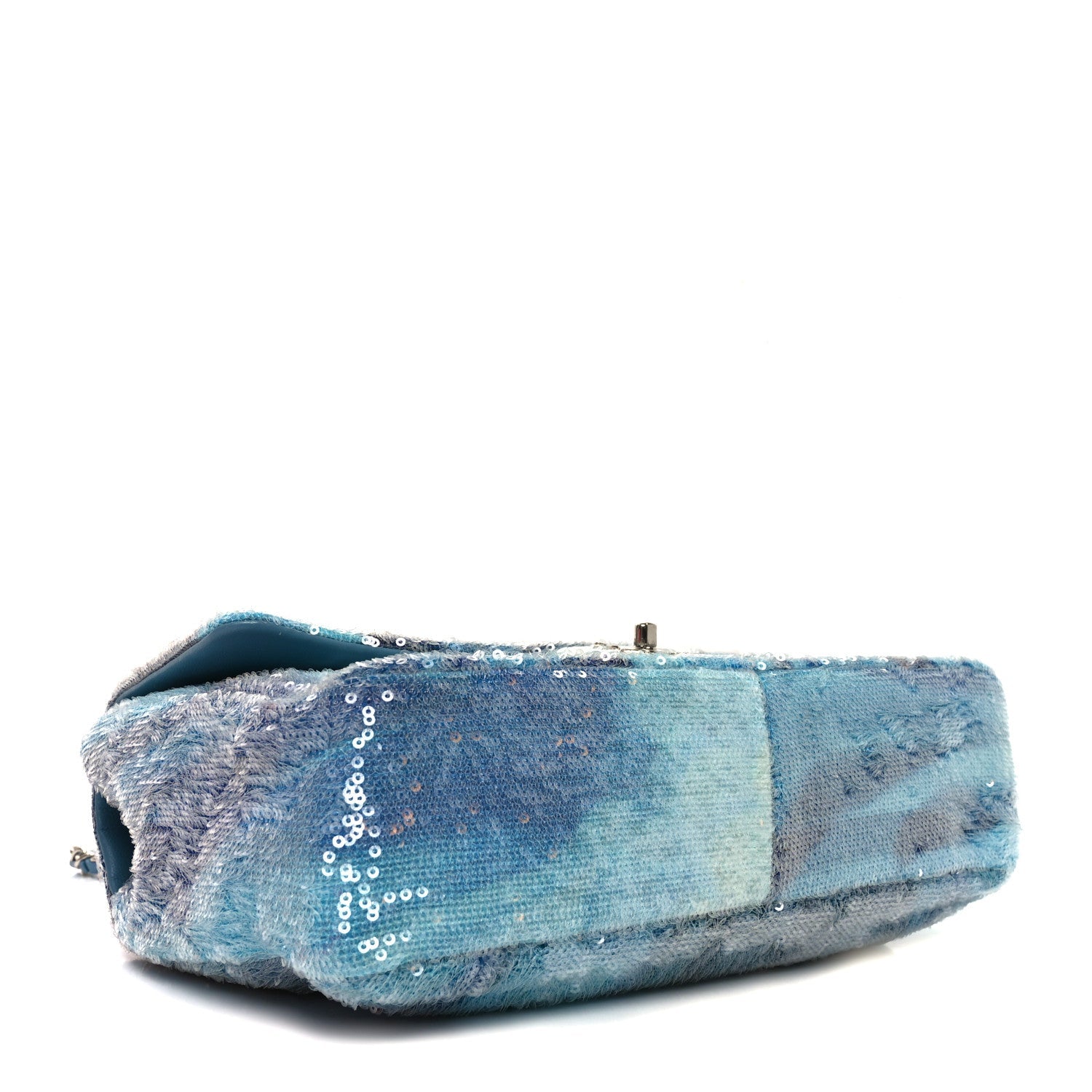 Sequin Large Waterfall Flap Light Blue