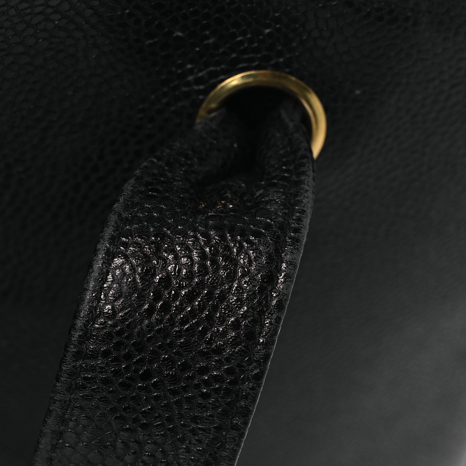 Caviar Large CC Shoulder Bag Black