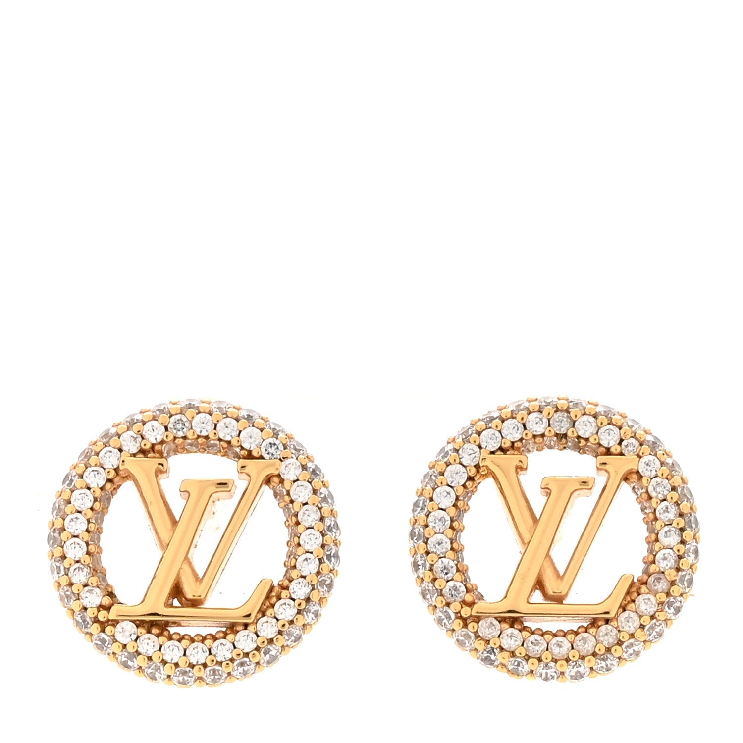 Metal Crystal Louise By Night Earrings Gold