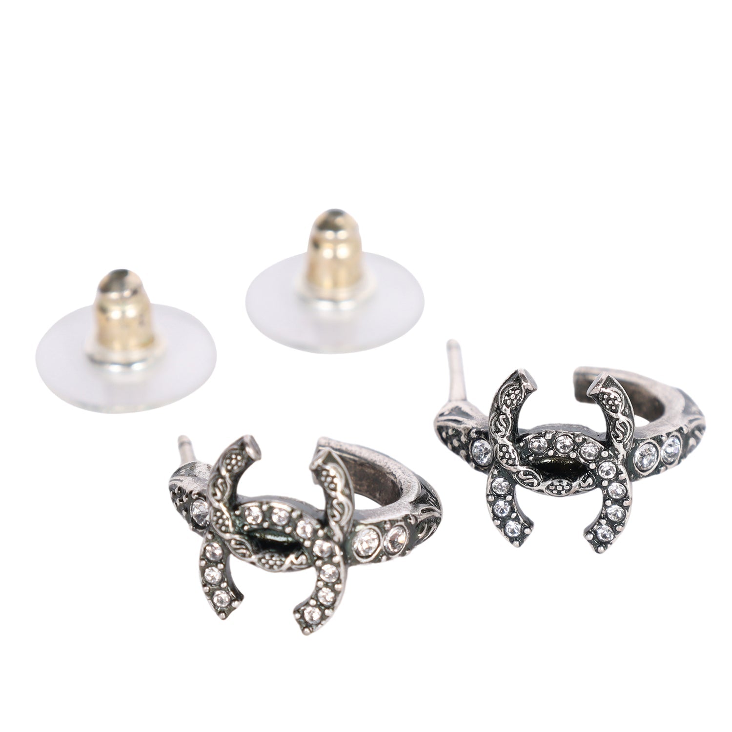 COCO Mark rhinestone earring Metal Ladies