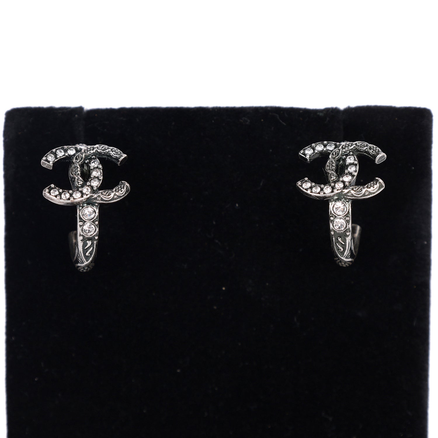 COCO Mark rhinestone earring Metal Ladies