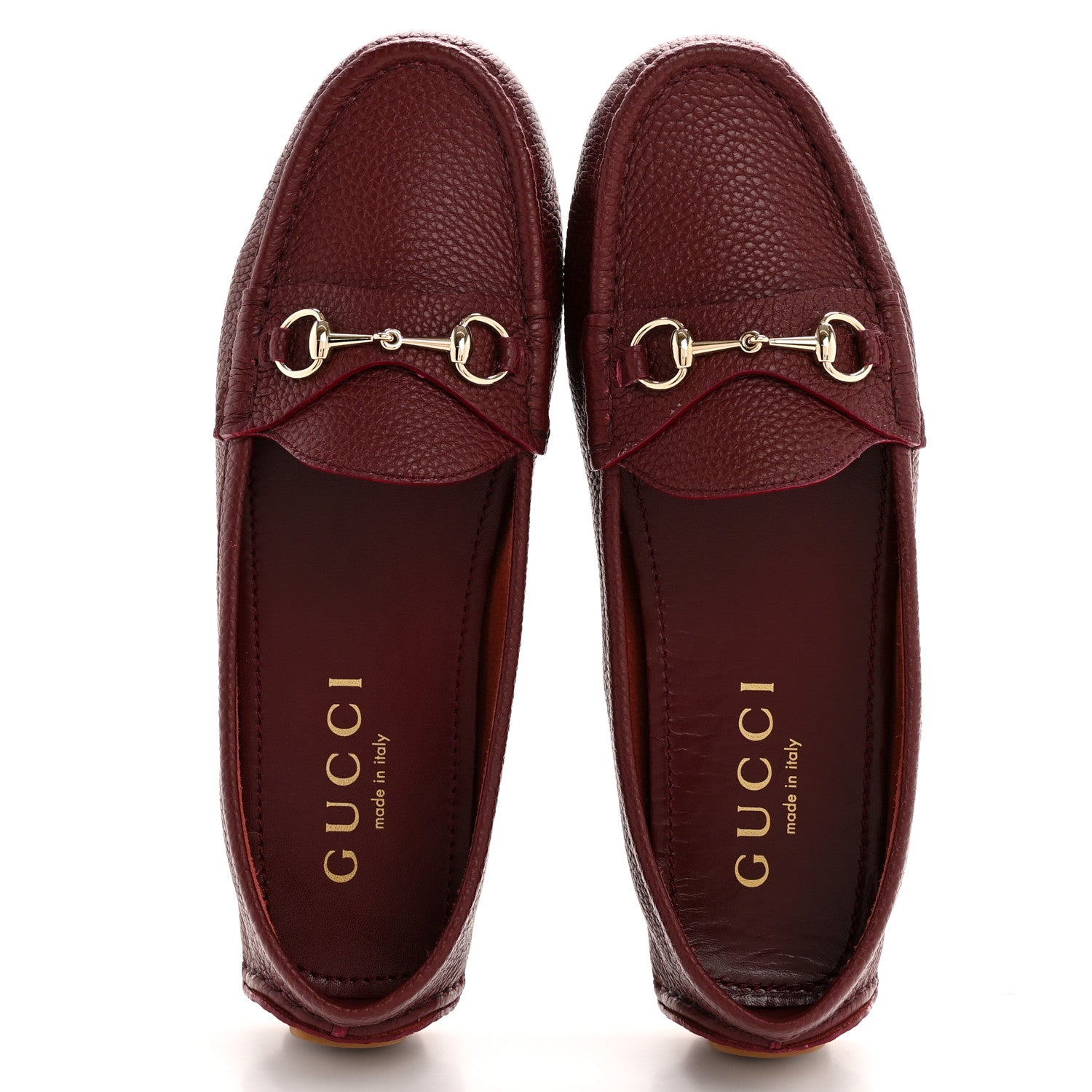 Soft Clove Calfskin Womens Horsebit Driver Loafers 40 Rosso Ancora