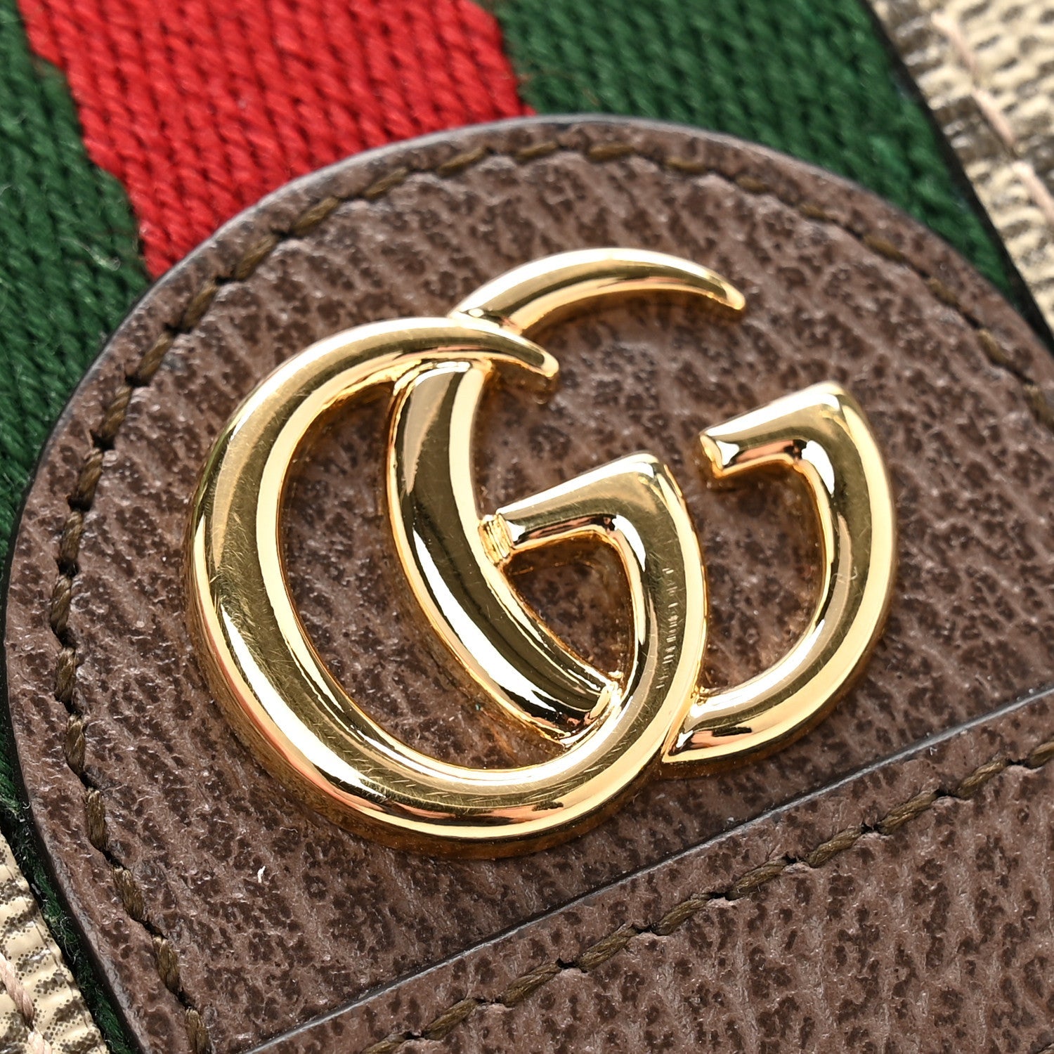 GG Supreme Monogram Web Ophidia Card Case Beige New Acero