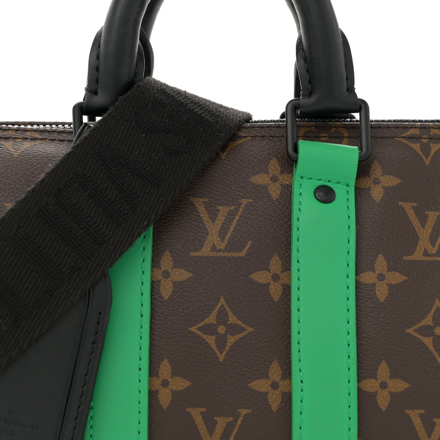 Monogram Macassar Keepall Bandouliere 25 Minty Green