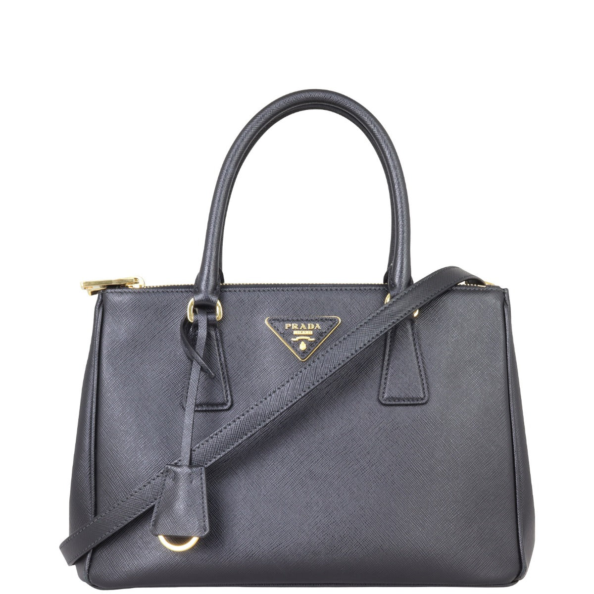 Prada Saffiano Lux Galleria Double Zip Tote Small