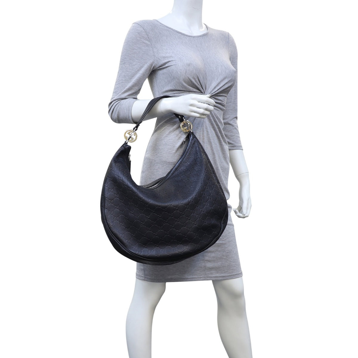 Gucci Guccissima GG Twins Hobo