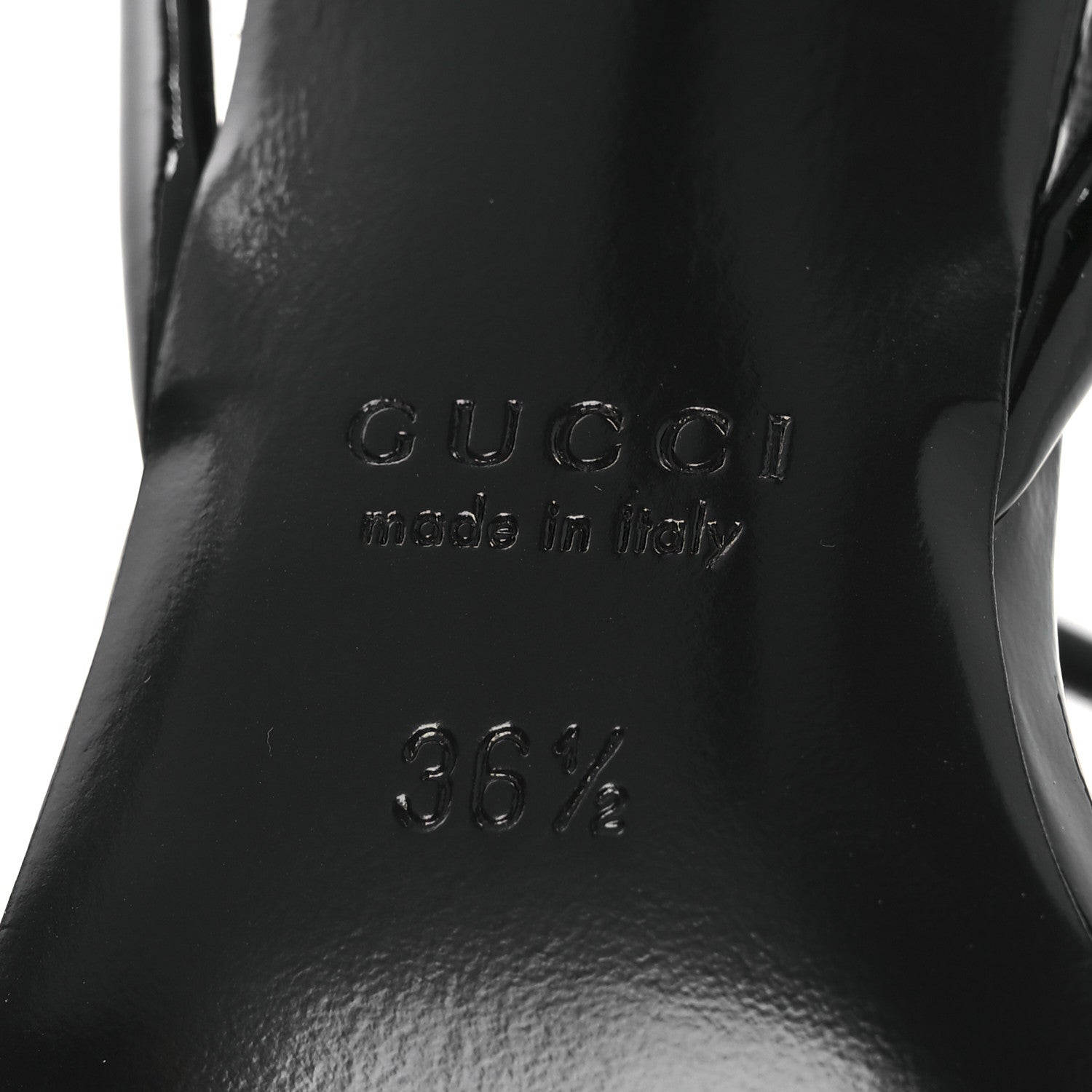 Patent Lambskin Walma 105 Sandals 36.5 Black
