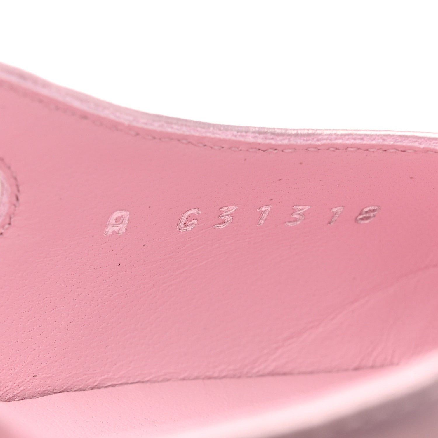 Laminated Lambskin Patent Cap Toe CC Slingback Pumps 37 Light Pink Black
