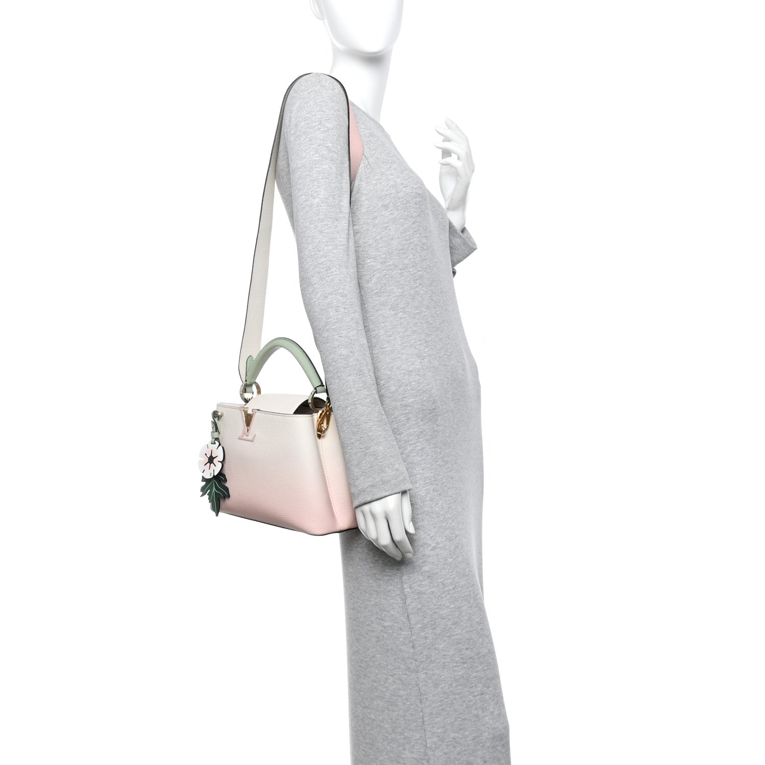 Taurillon Gradient Capucines BB Creme Rose Jade