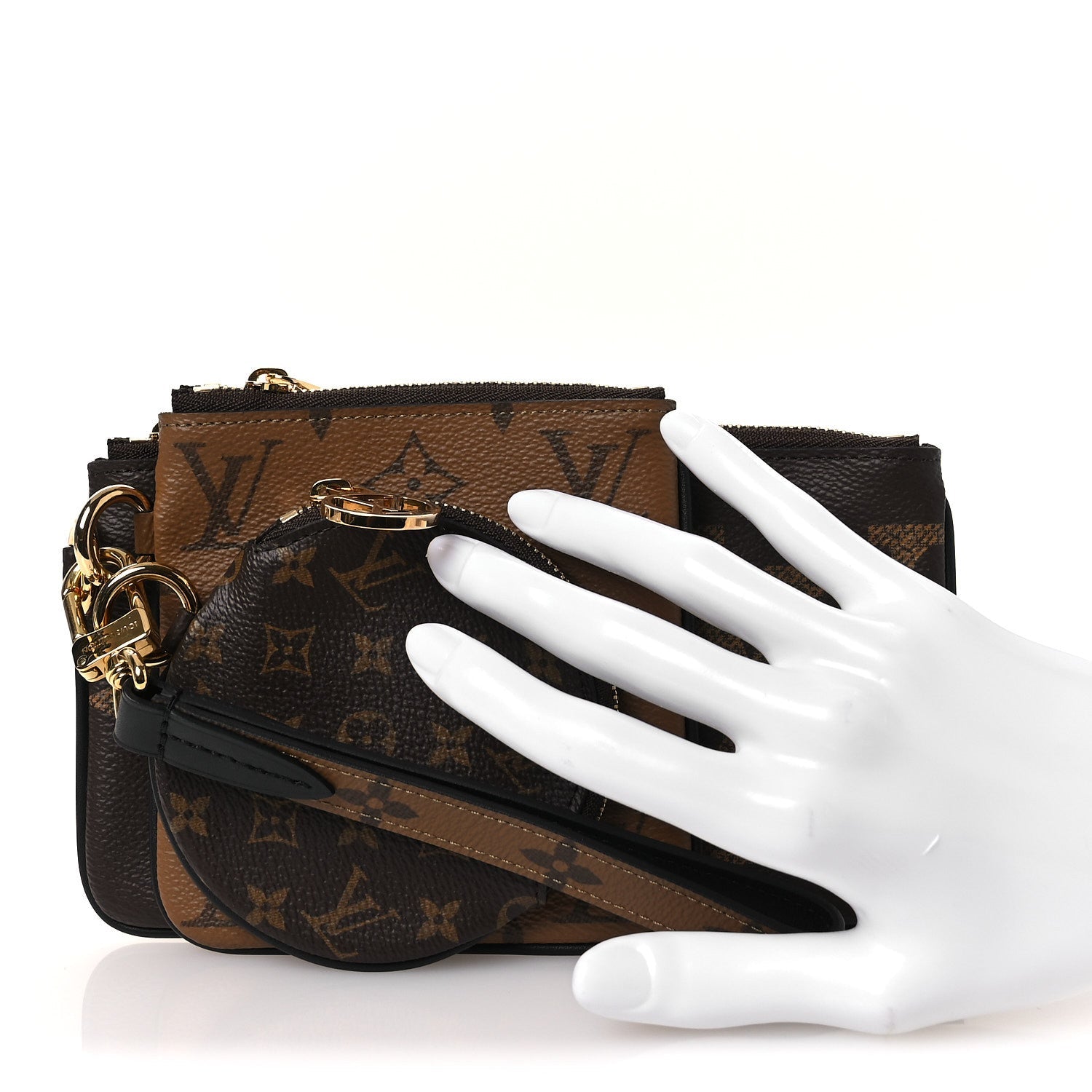 Reverse Monogram Giant Trio Pouch