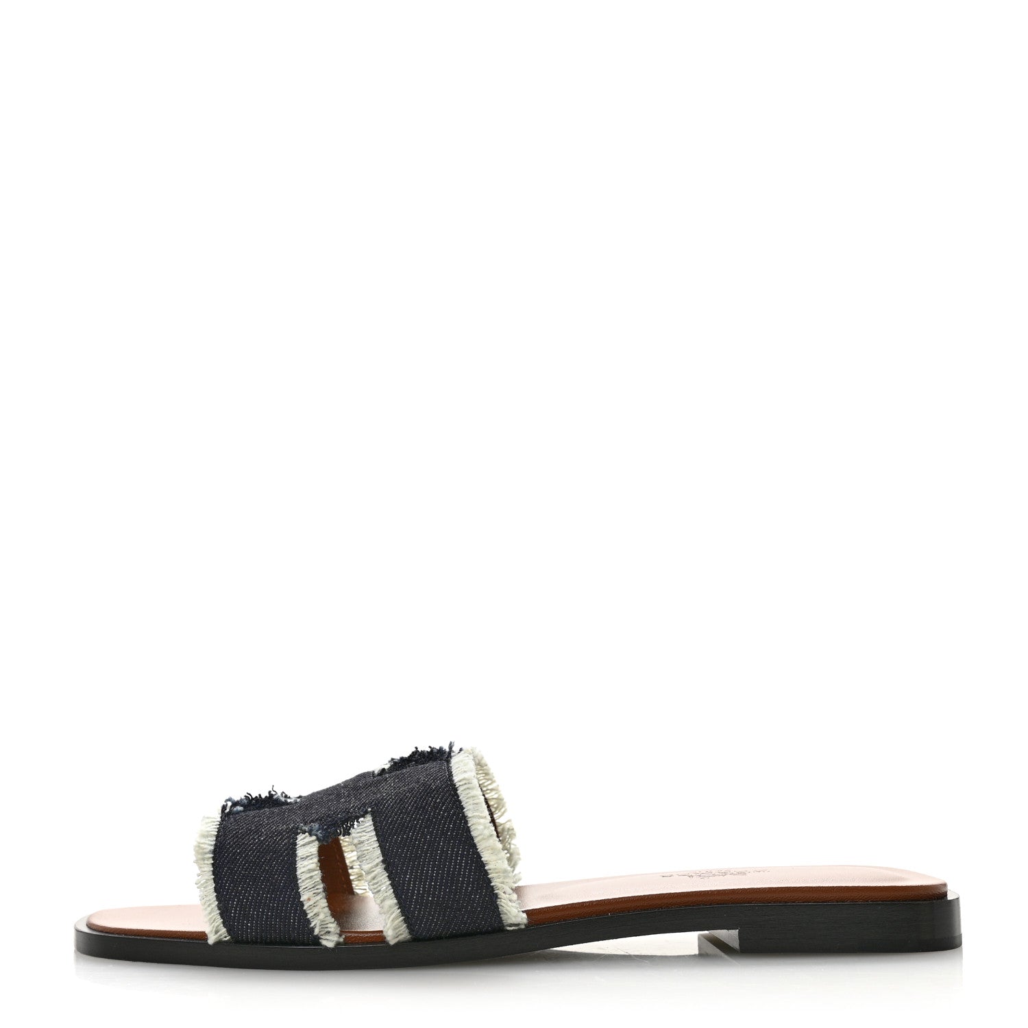 Denim Oran Fringe Sandals 36.5 Bleu Brut