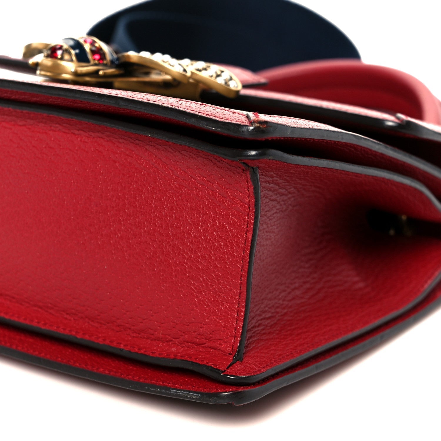 GG Supreme Monogram Small Queen Margaret Top Handle Bag Red