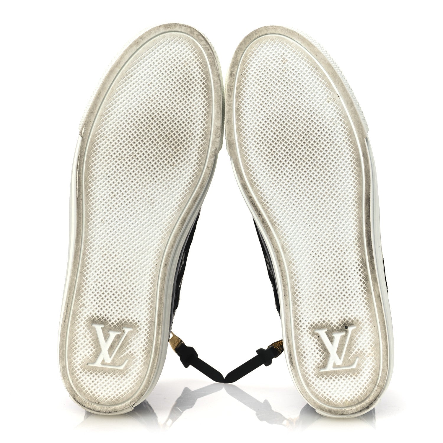 Velvet Monogram Stellar Sneakers 38.5 Black White
