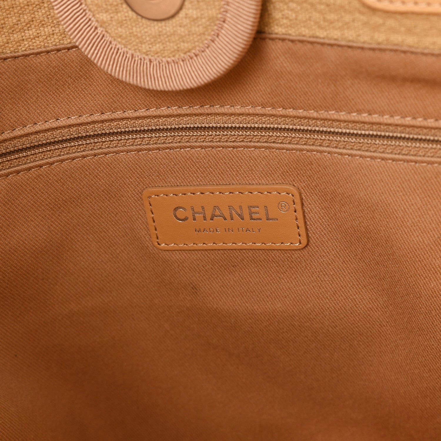 Mixed Fibers Small Deauville Tote  Beige