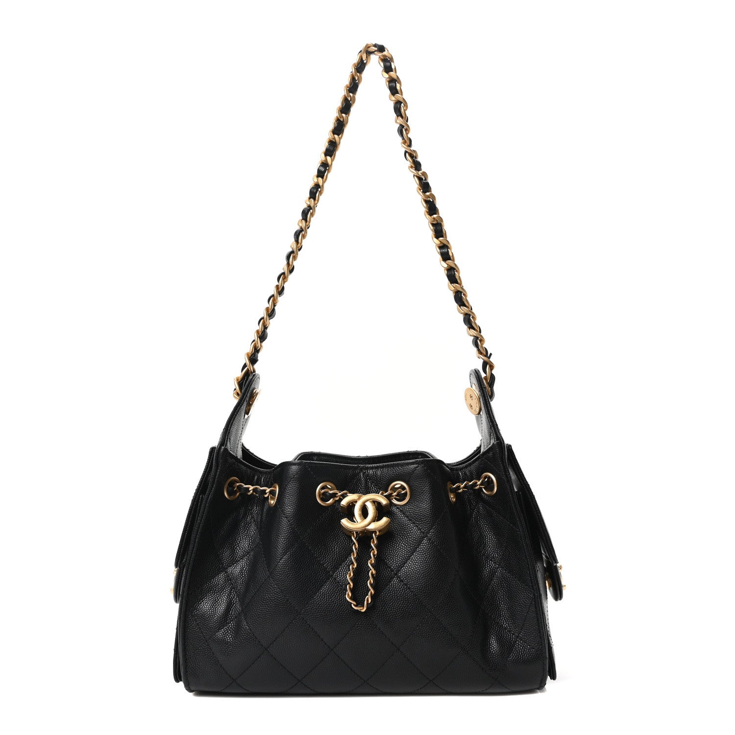 Caviar Quilted Mini Chanel 25 Handbag Black