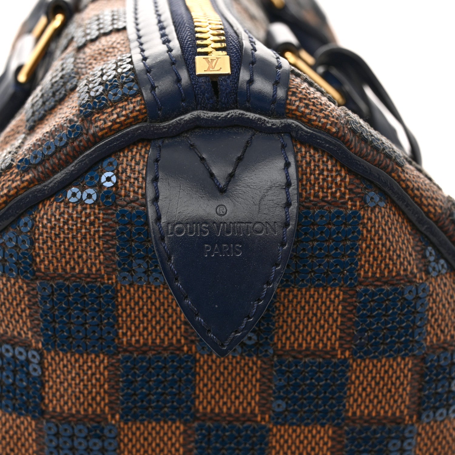 Damier Paillettes Speedy 30 Blue