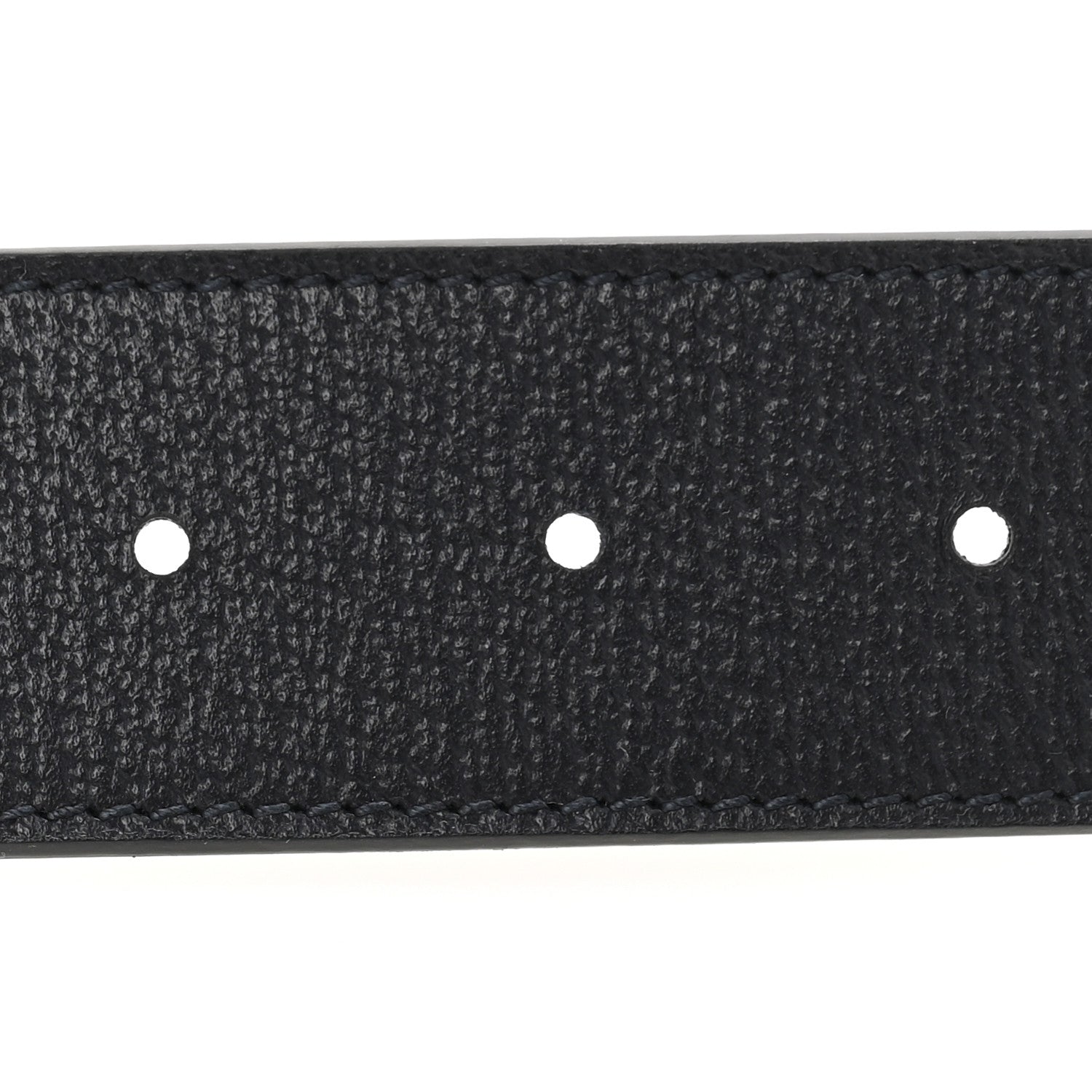 GG Supreme Monogram Plutone Calfskin Palladium Double G Reversible 37mm Belt 90 36 Black Blue