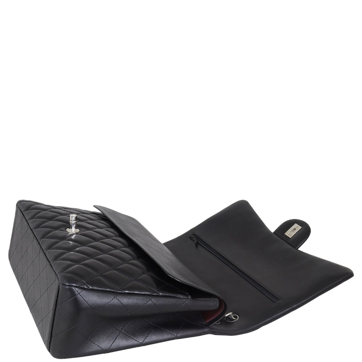 Chanel Classic Double Flap Maxi | Black Lambskin