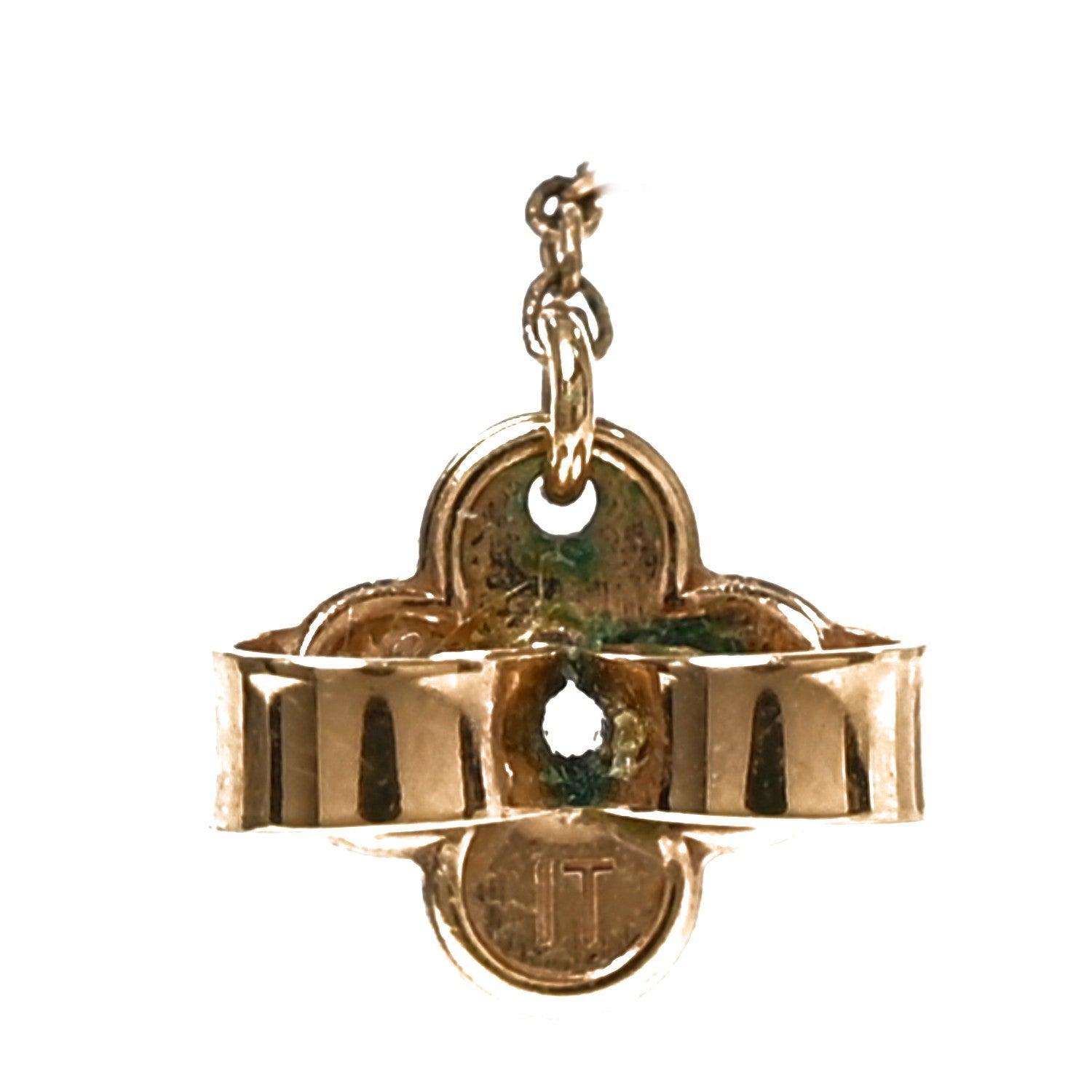 Metal Crystal Petit Louis Earrings Gold