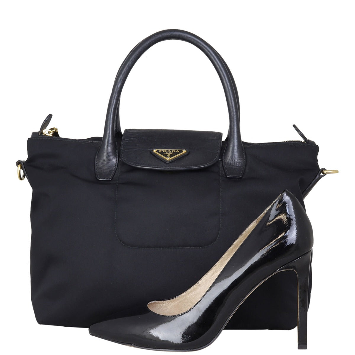 Prada Saffiano & Tessuto Tote Bag