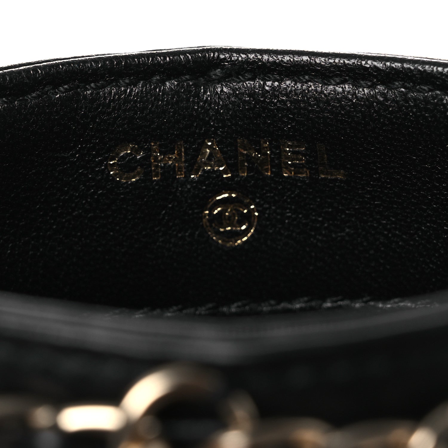 Lambskin Tech Me Out Clutch With Chain Black