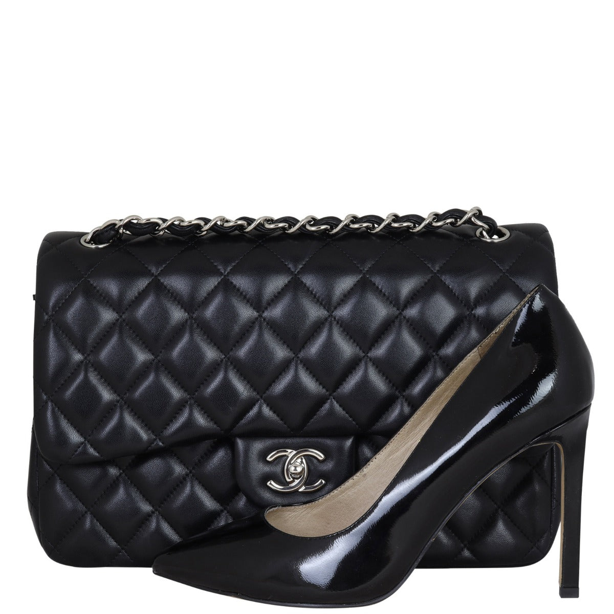 Chanel Classic Double Flap Jumbo | Black Lambskin STH