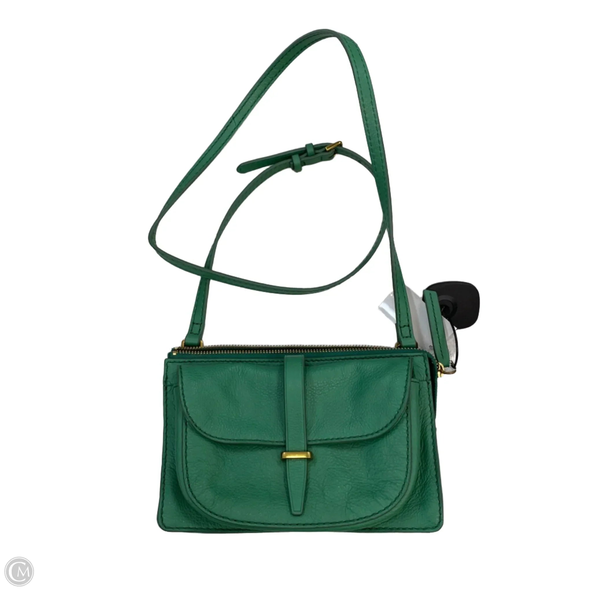 Handbag Leather By Fossil, Size: Small