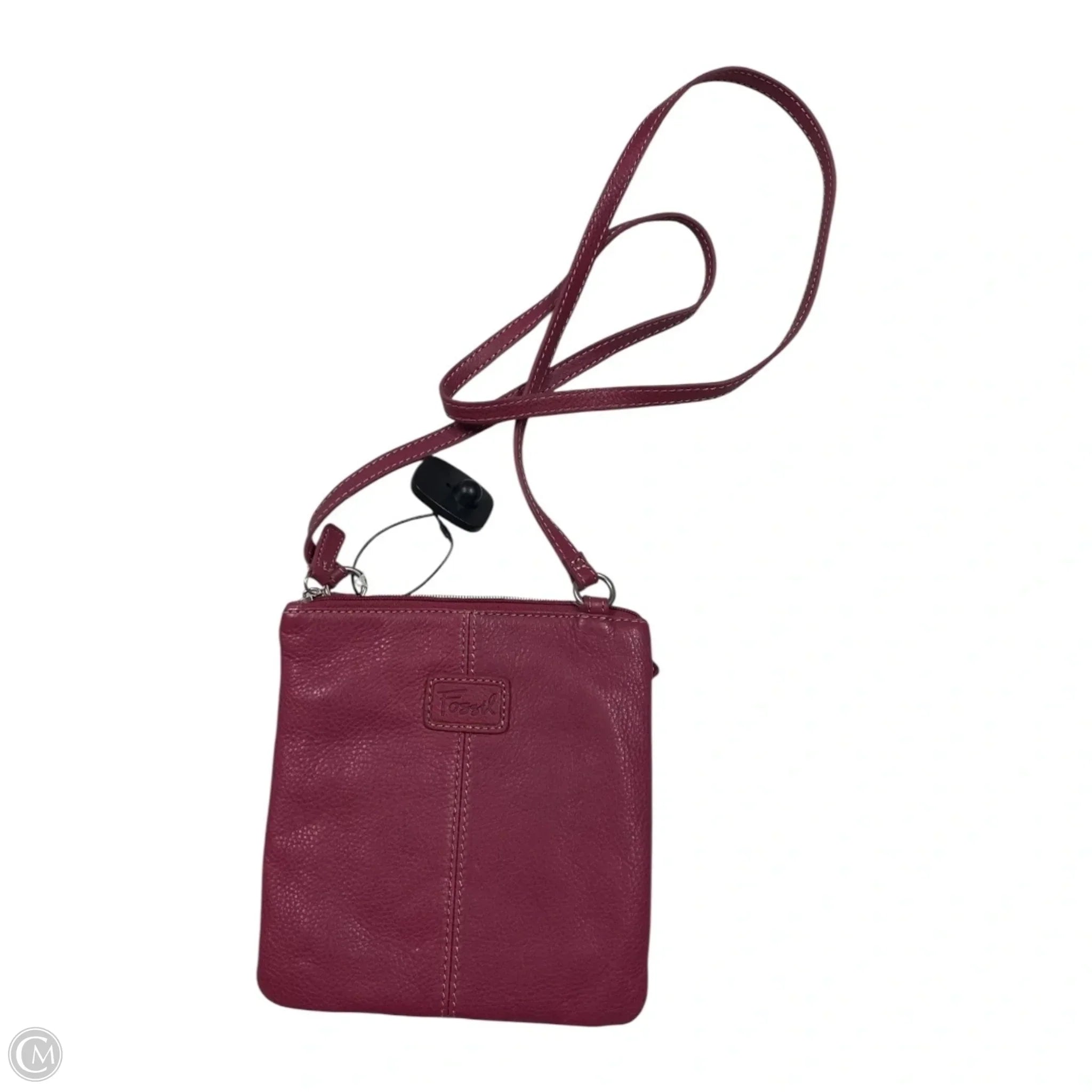 Handbag Leather By Fossil, Size: Small