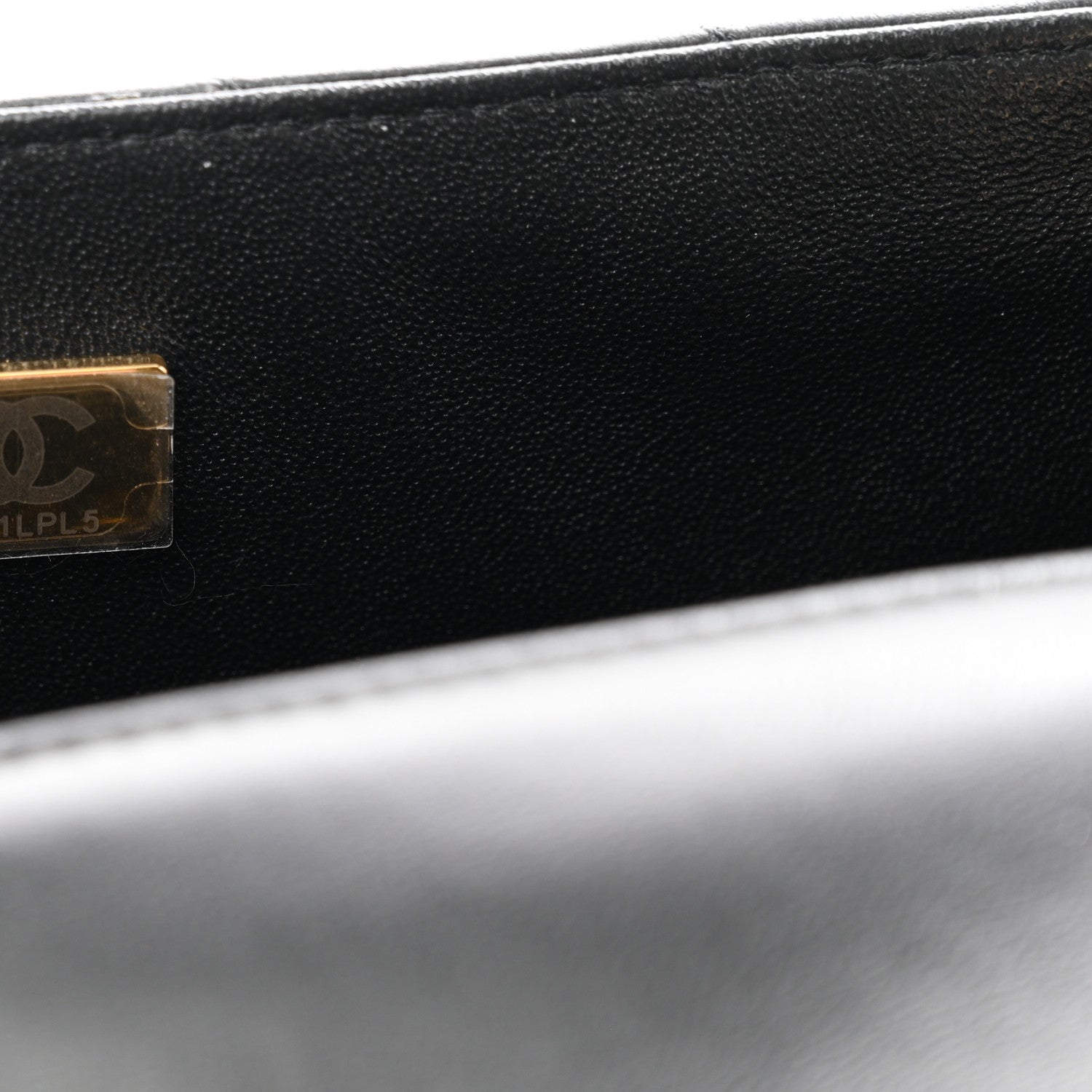 Lambskin Quilted Mini Rectangular Flap Black