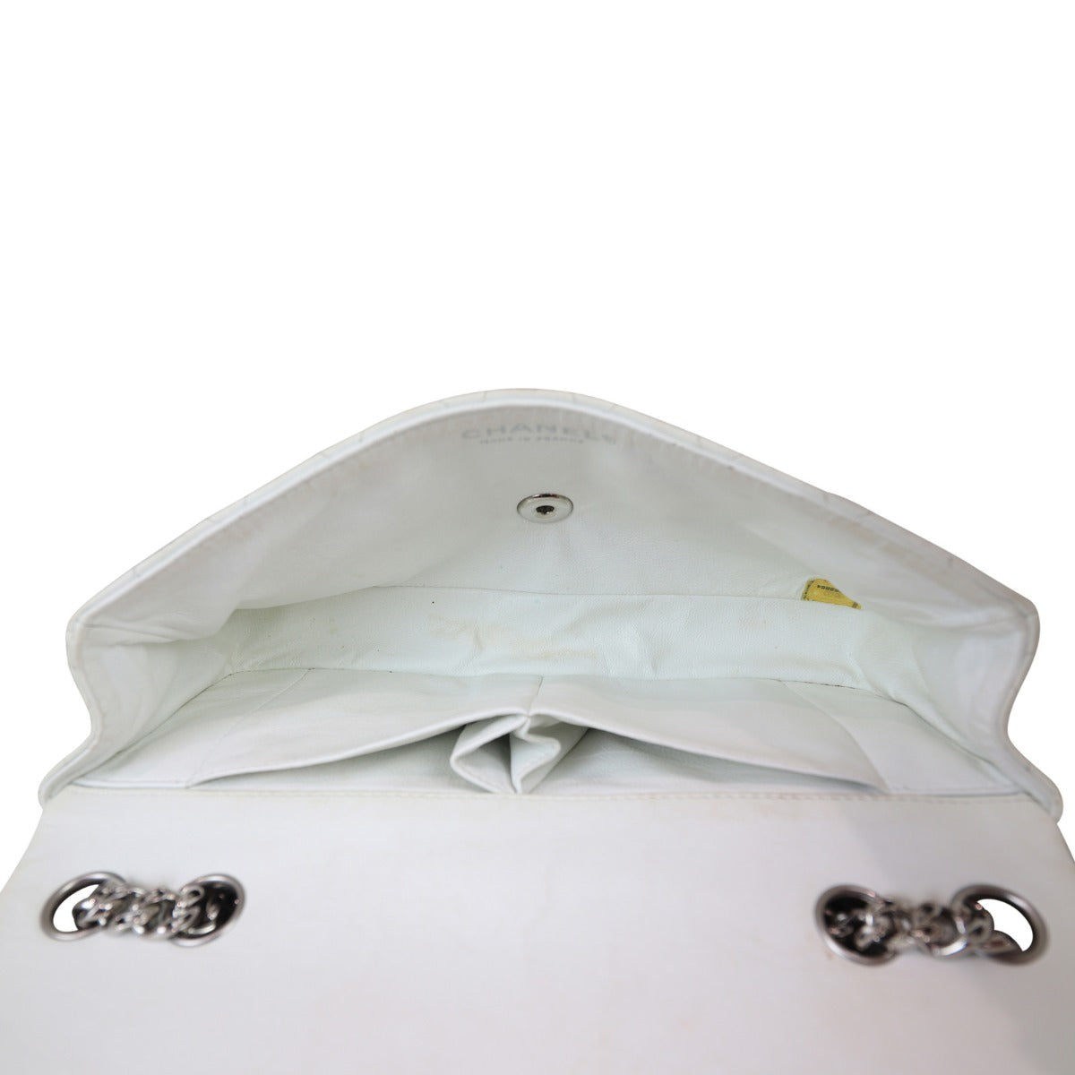 Chanel East-West Flap Bag | White