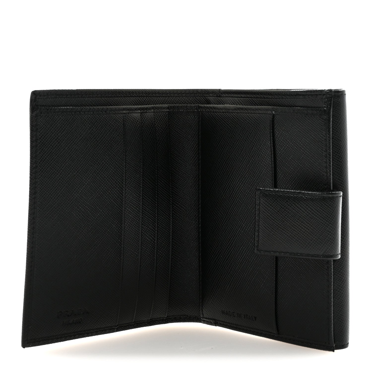 Saffiano Metal Compact Wallet Black