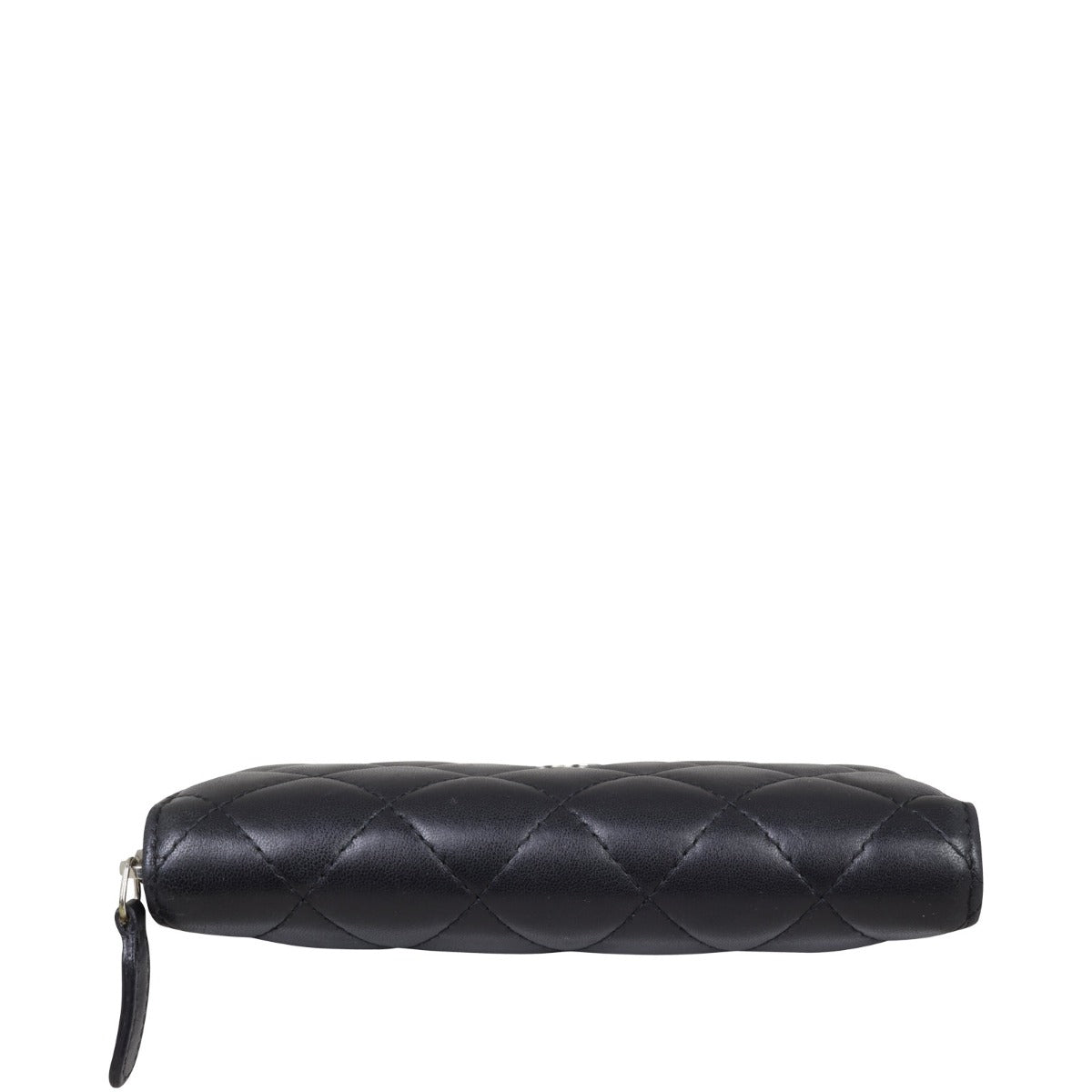 Chanel Small Zip Around Wallet | Black Lambskin