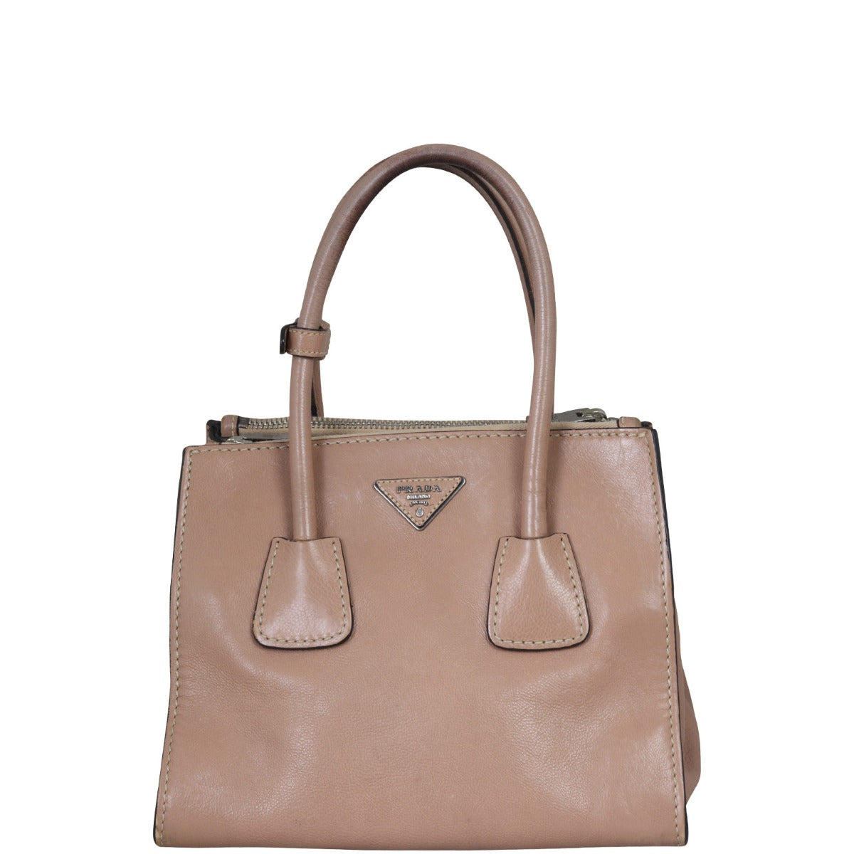 Prada Twin Pocket Glace Calfskin Tote Small