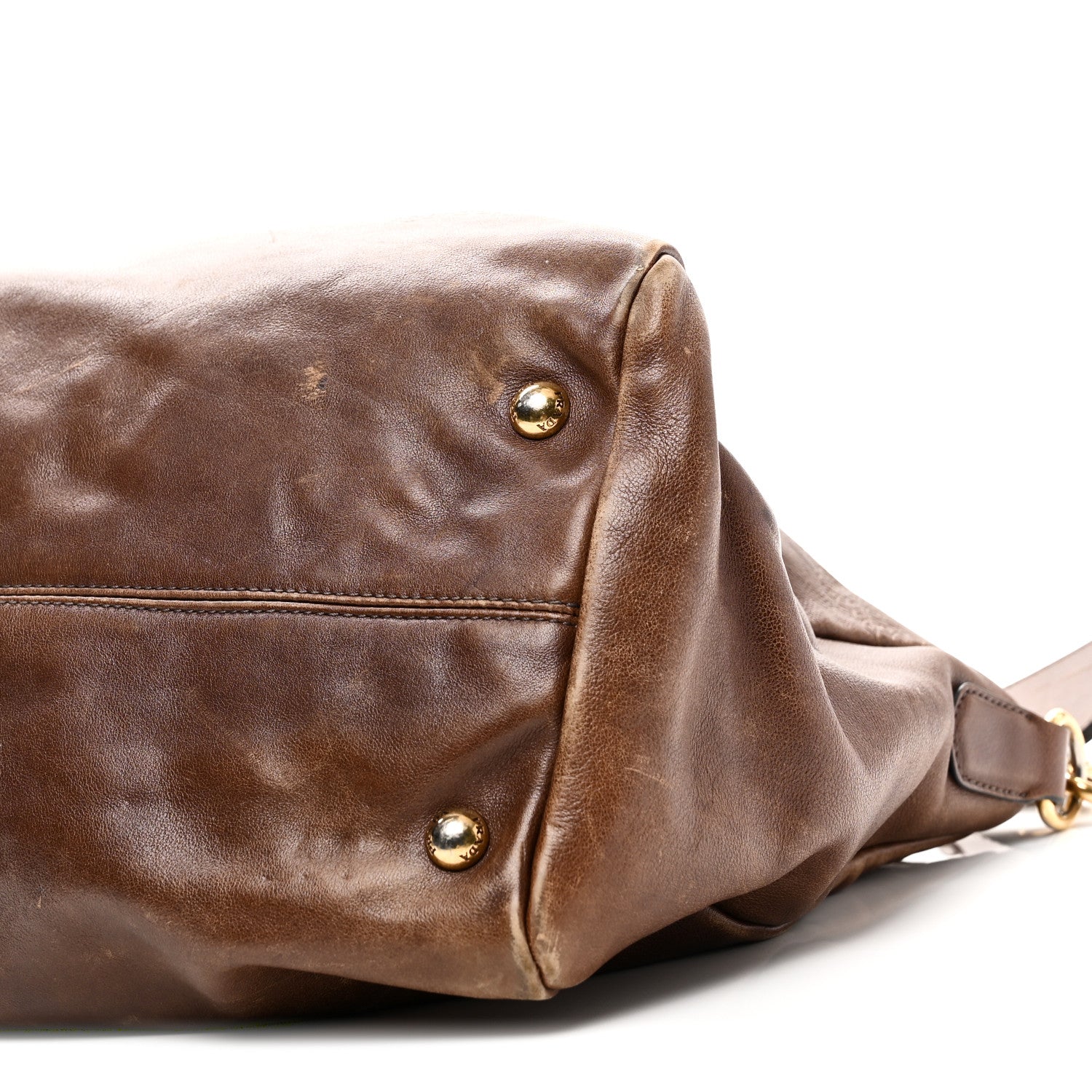 Soft Calf Shopping Tote Brown