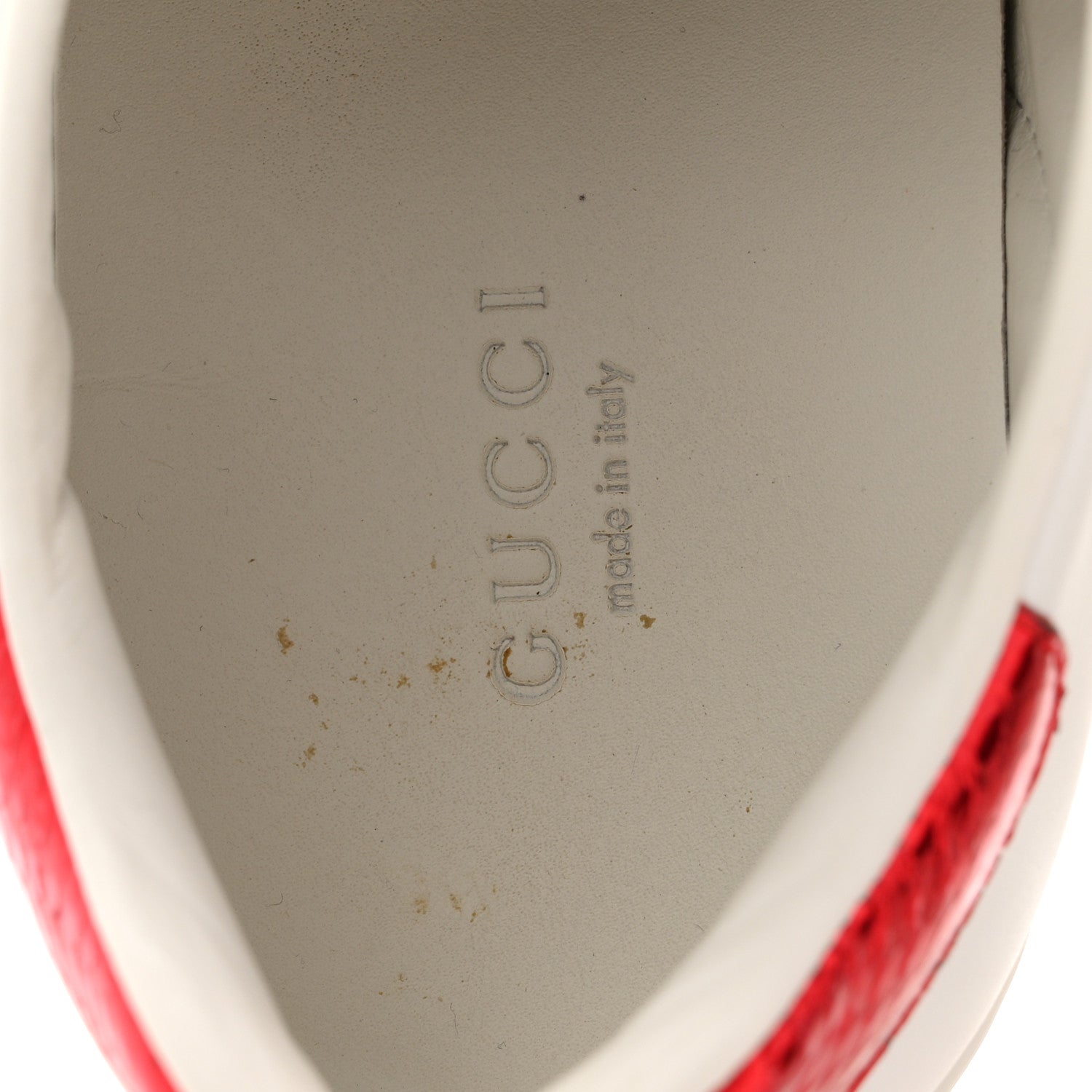 Calfskin Ayers Web Blind for Love Embroidered Womens Ace Sneakers 40.5 White