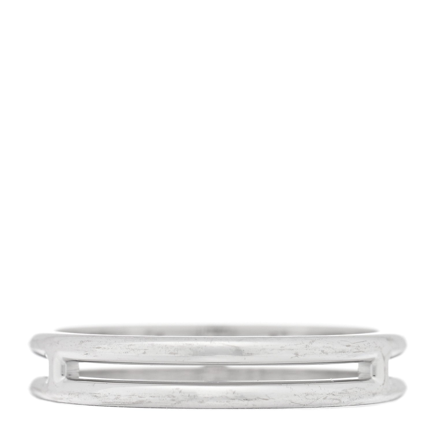 18K White Gold Ariane Wedding Band Ring 55 7.25