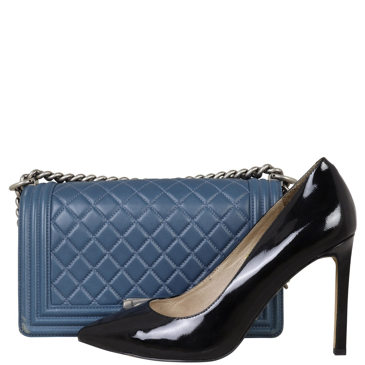 Chanel Boy Old Medium | Blue 19 Series