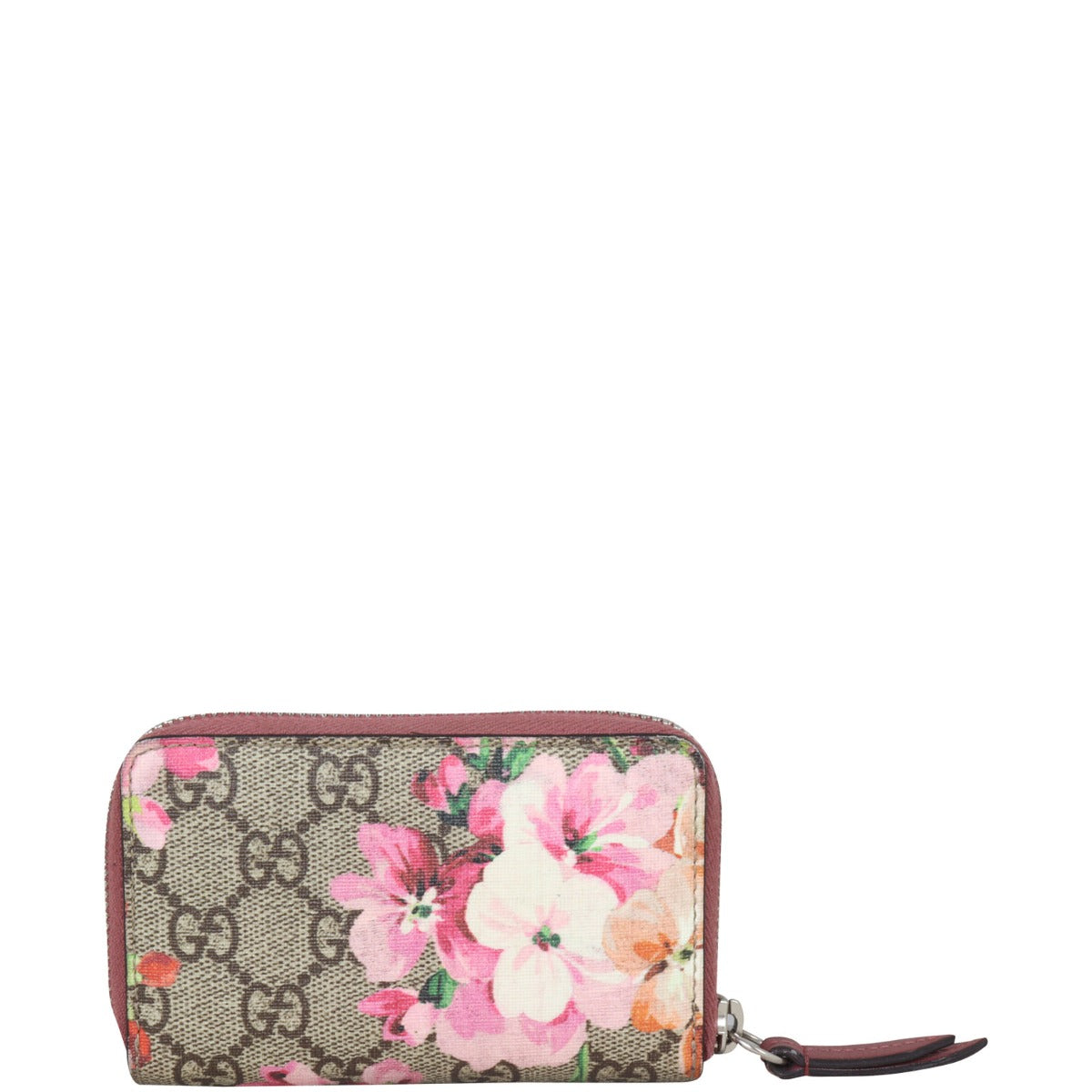 Gucci GG Supreme Blooms Zip Around Card Case