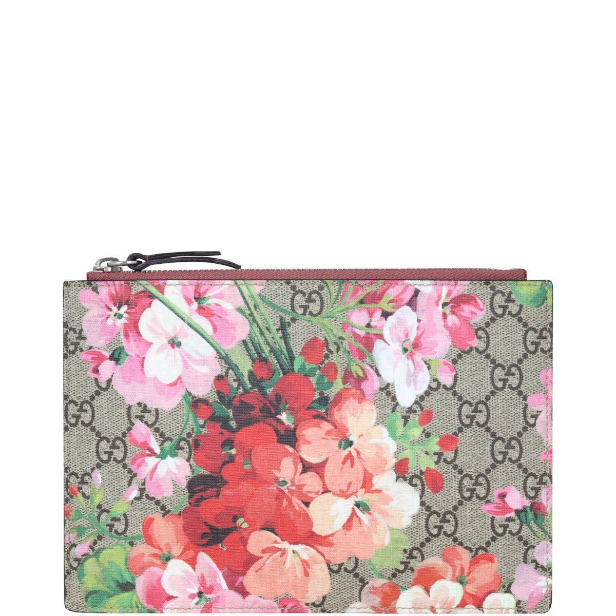 Gucci GG Supreme Blooms Zip Pouch