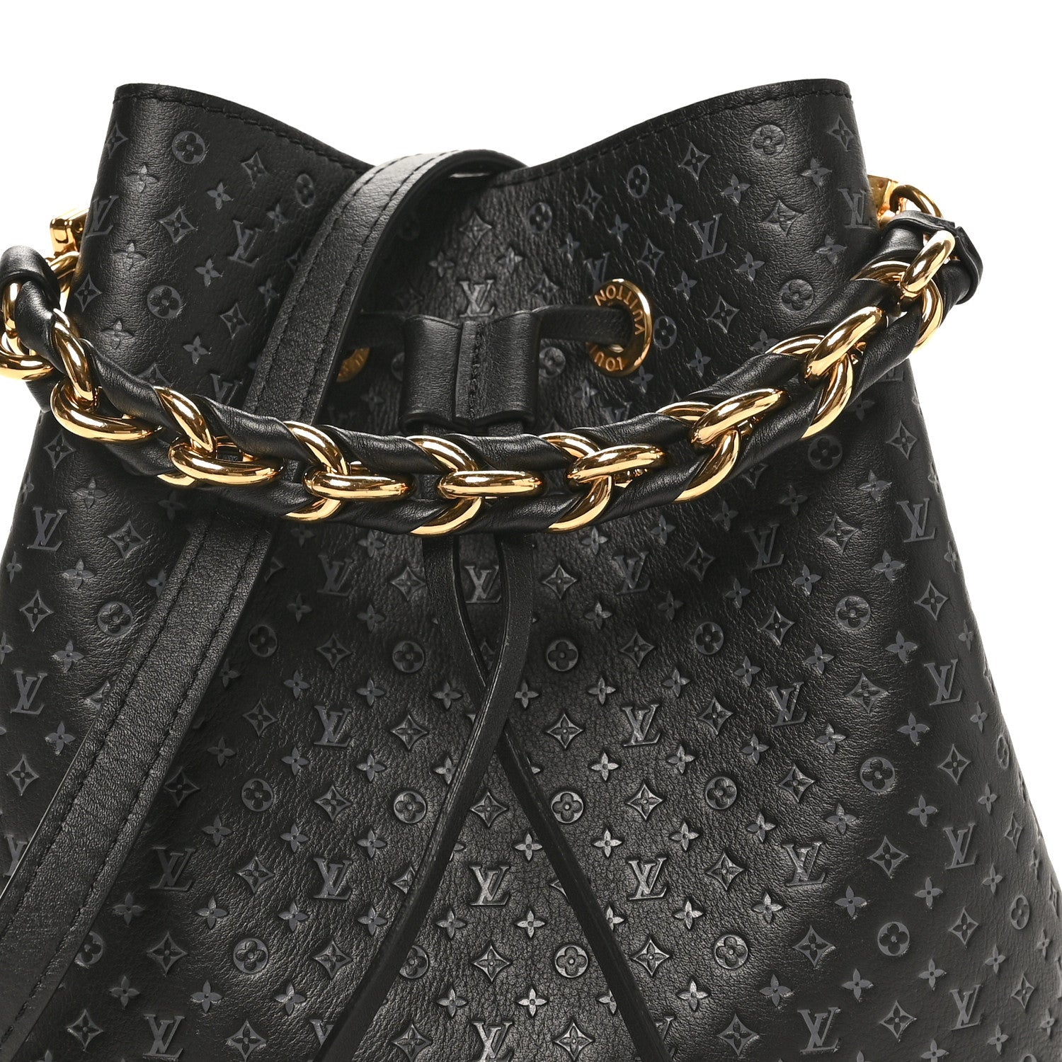 Calfskin Nanogram Embossed Neonoe BB Black