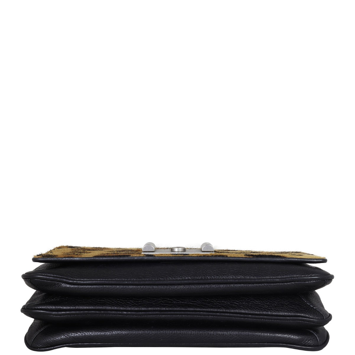 Prada Leopard Print Pony Hair Chain Flap Bag