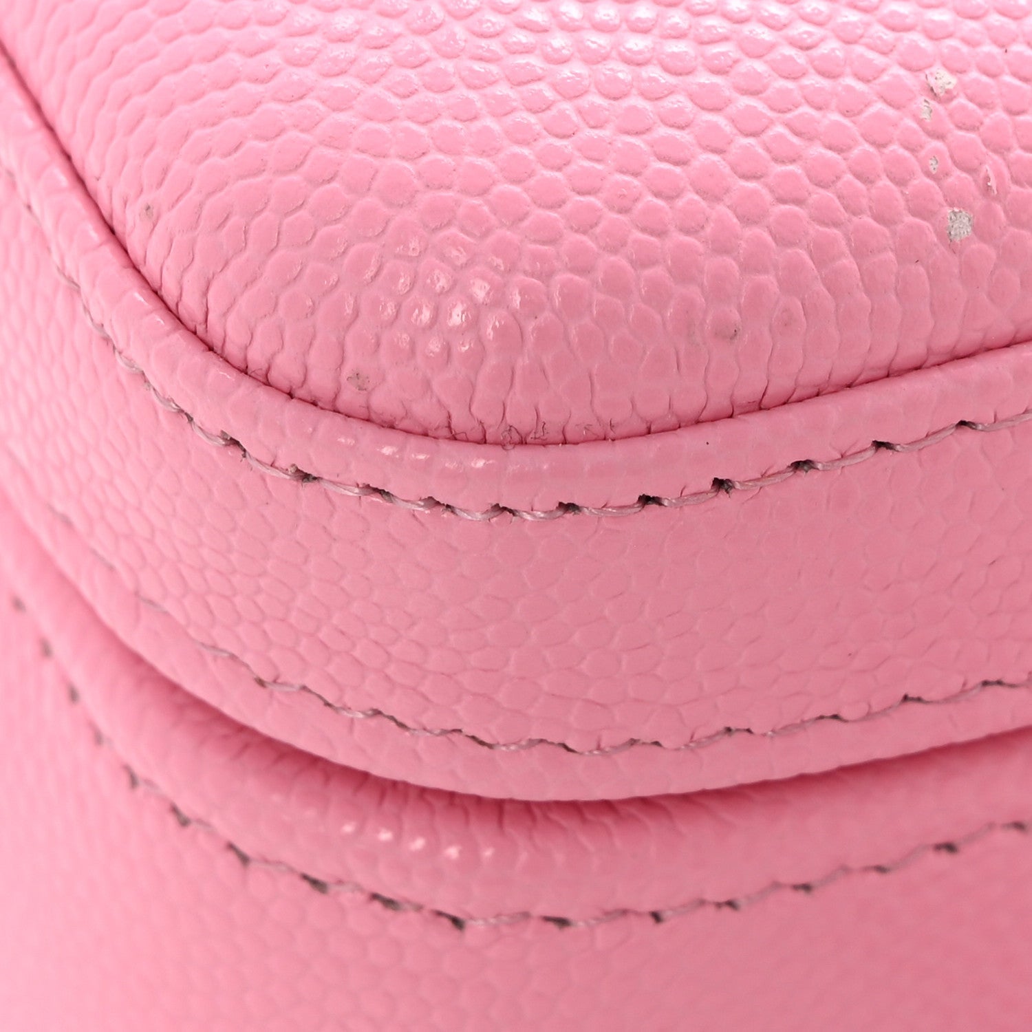 Shiny Caviar Preppy Coco Long Vanity With Strap Rose