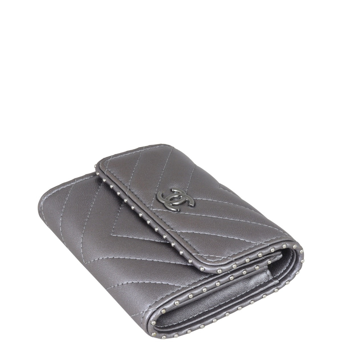 Chanel CC Chevron Compact Wallet