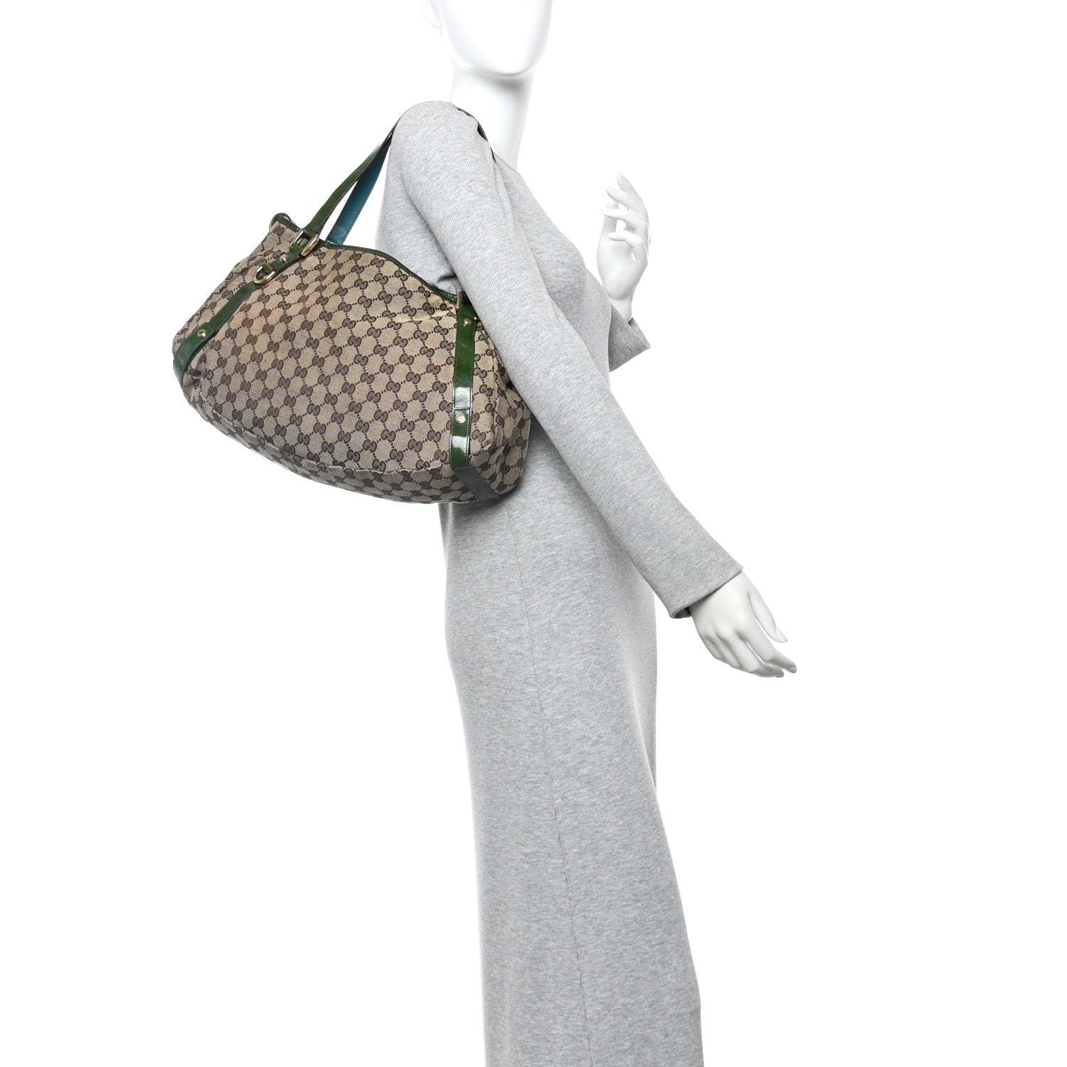 Monogram Patent Medium Abbey Shoulder Bag Blue
