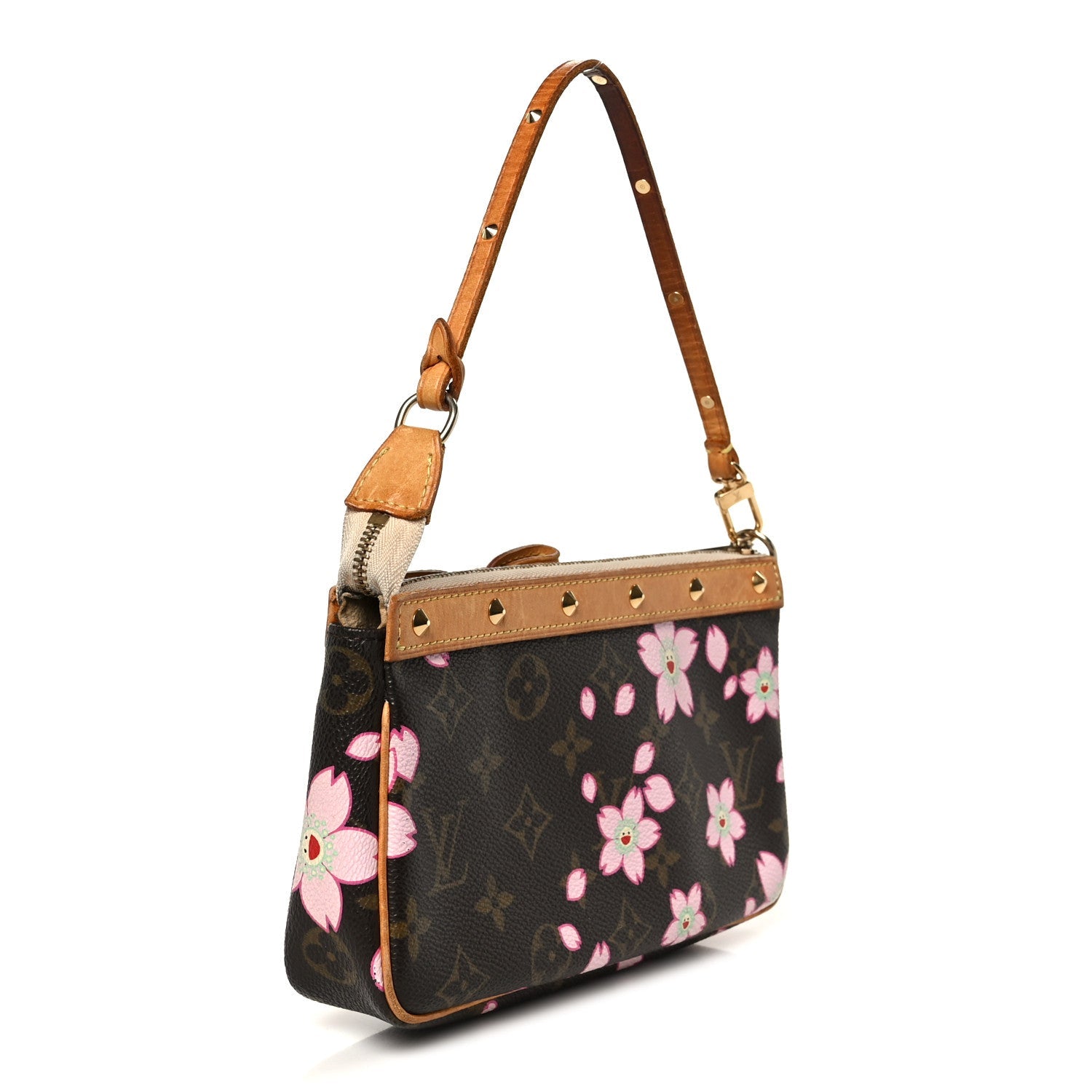 Monogram Cherry Blossom Pochette Accessories Brown