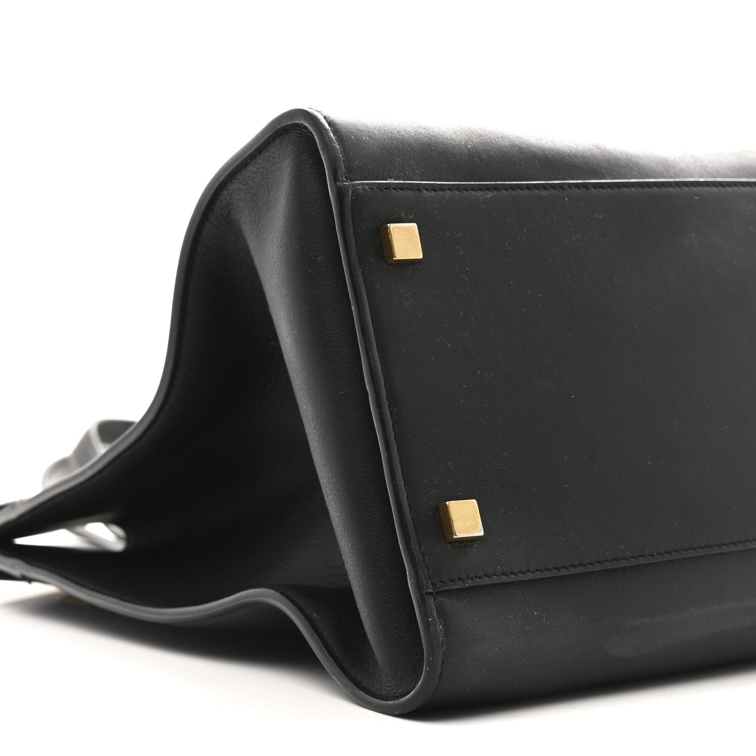Calfskin Medium Manhattan Shopper Tote Black